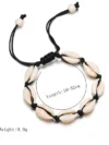 *Summer Beach Shell Anklet For Women Bohemian Braided Rope Adjustable Chain Bangle Girls Leisure Vacation Jewelry