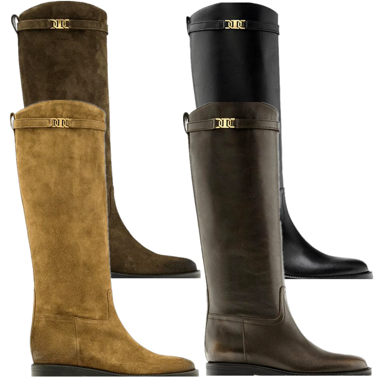 Maxdutti French Office Ladies Fashion Top Qaulity Vintage Genuine Leather Women's Boots Woman Shoes Women's High Boots