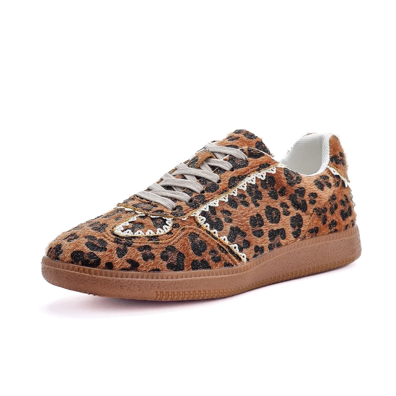 AIYUQI 2025 New Women's sneakers Shoes Non-slip Flats Dexun Women Shoes Large Size Casual Leopard Print female Shoes